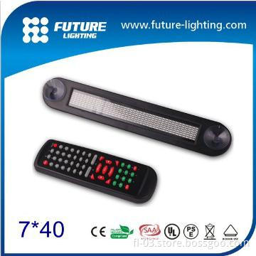 hot sell competitive price7*40 led car display window led texi sign